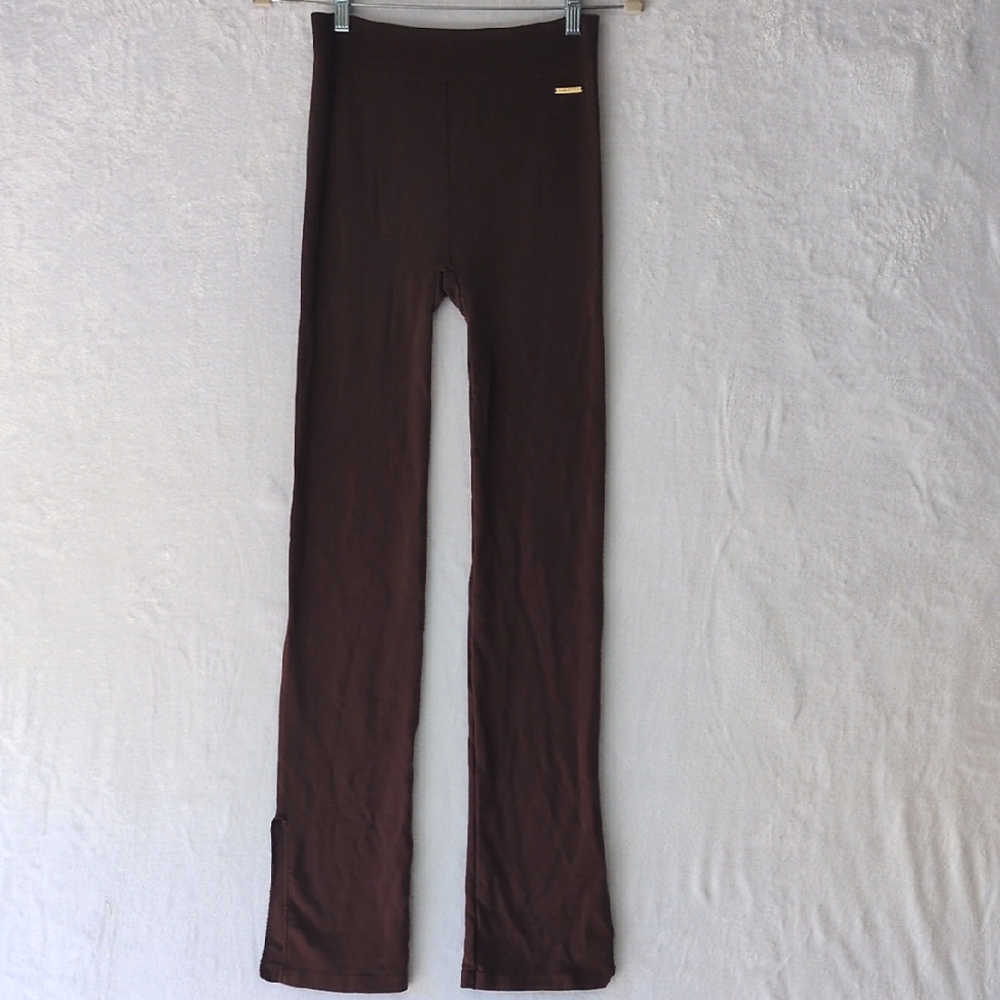 Fabletics Women's Brown Athletic Stretch Thick Knit Pants Size S